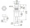 Push Button Switch R18 czerwony NC Momentary